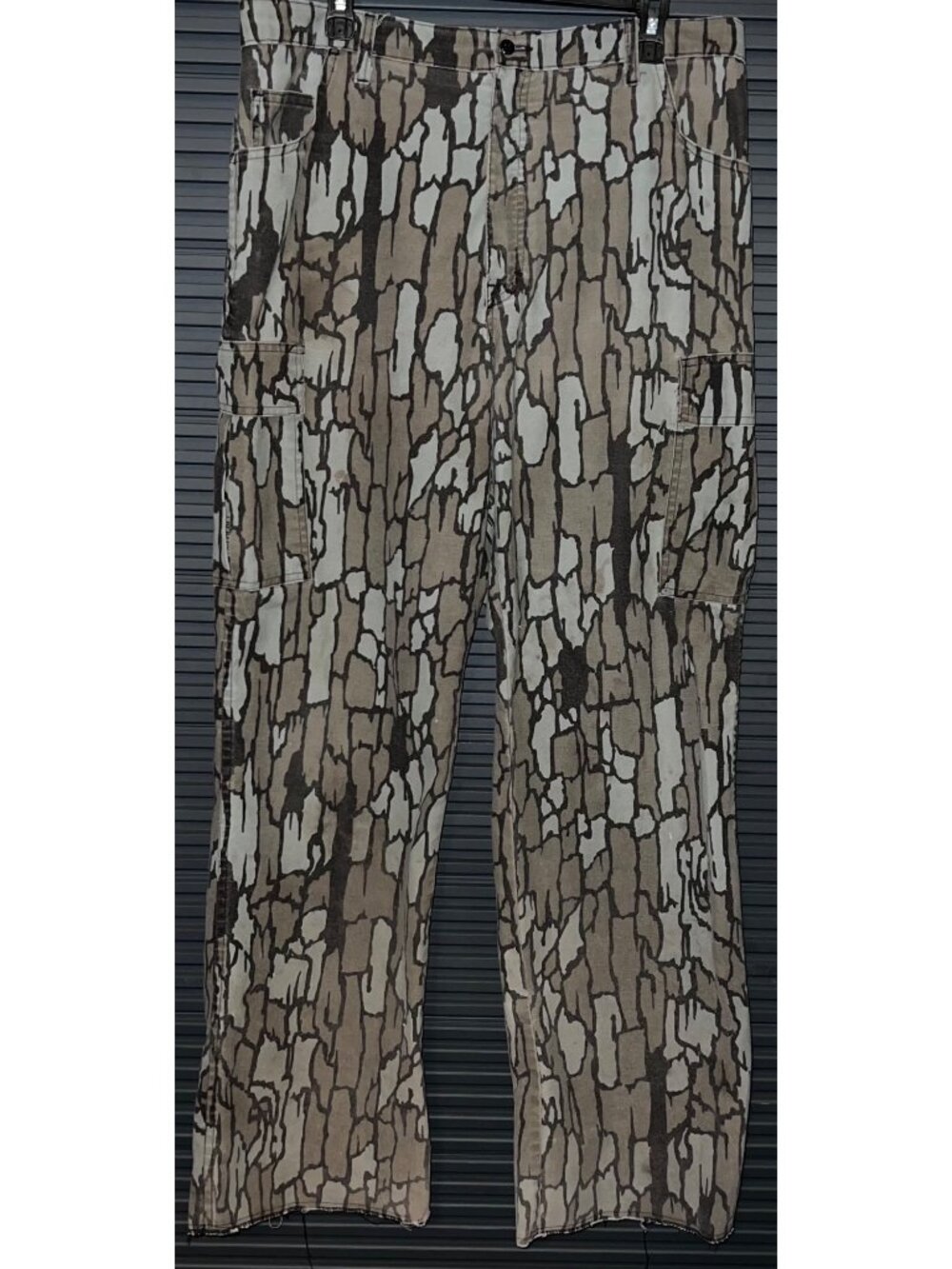 Vintage 1980 TreeBark  XL Camouflage Cargo Pants Made In USA Outdoor Hunting